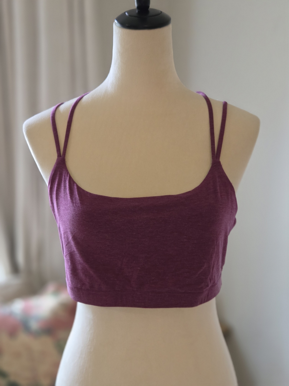 GAP Double-Strap Crop Bralette - Plum